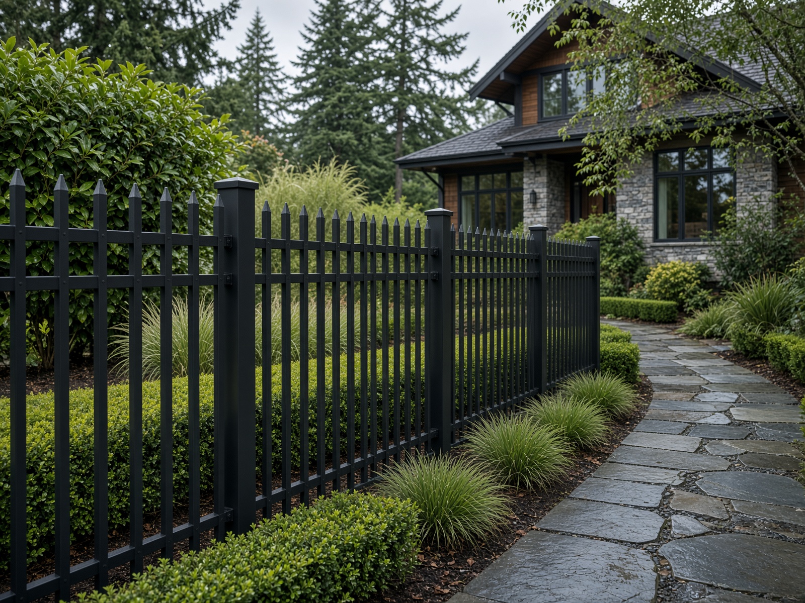 Black ornamental aluminum